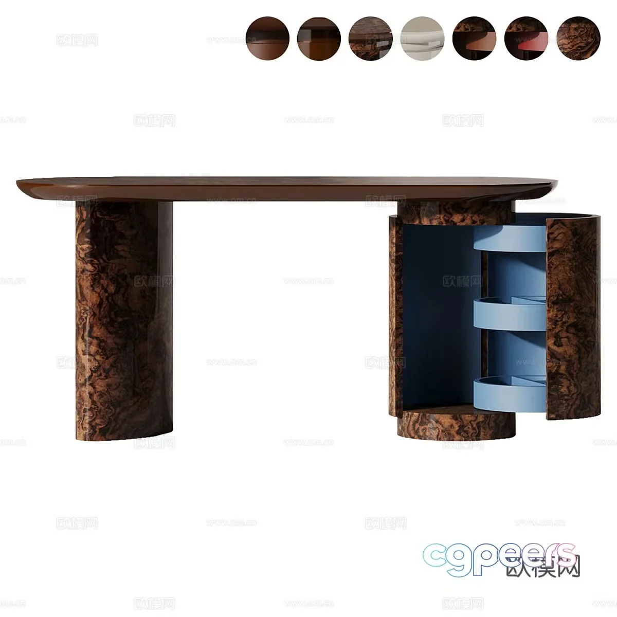 A Desk With Shelves 3D Model – 15300 – CORONA Render
