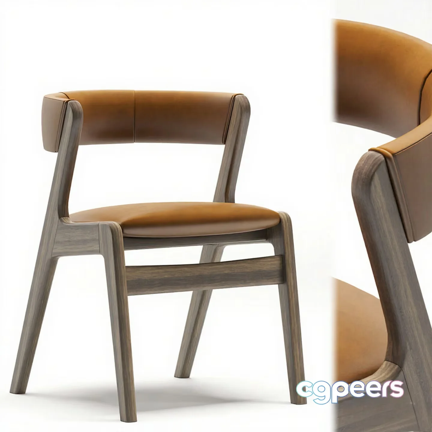 Modern Wooden Chair 3D Model – 8127 – CORONA Render