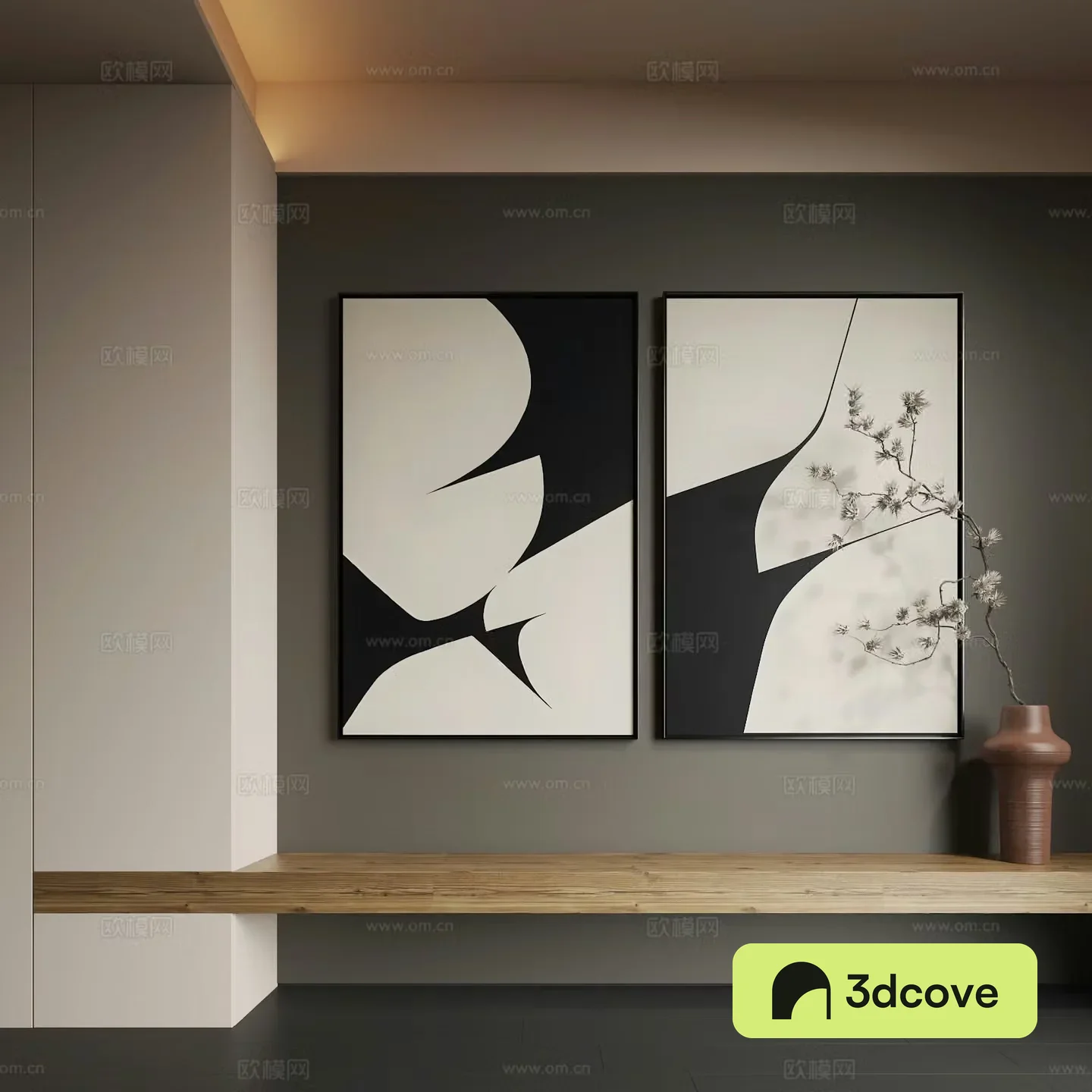 Modern abstract hanging paintings Modern combination paintings Modern minimalist hanging paintings