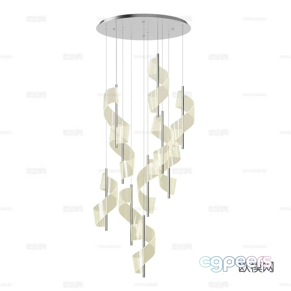 Modern decorative lamp disc ceiling lamp tool lamp 3d model