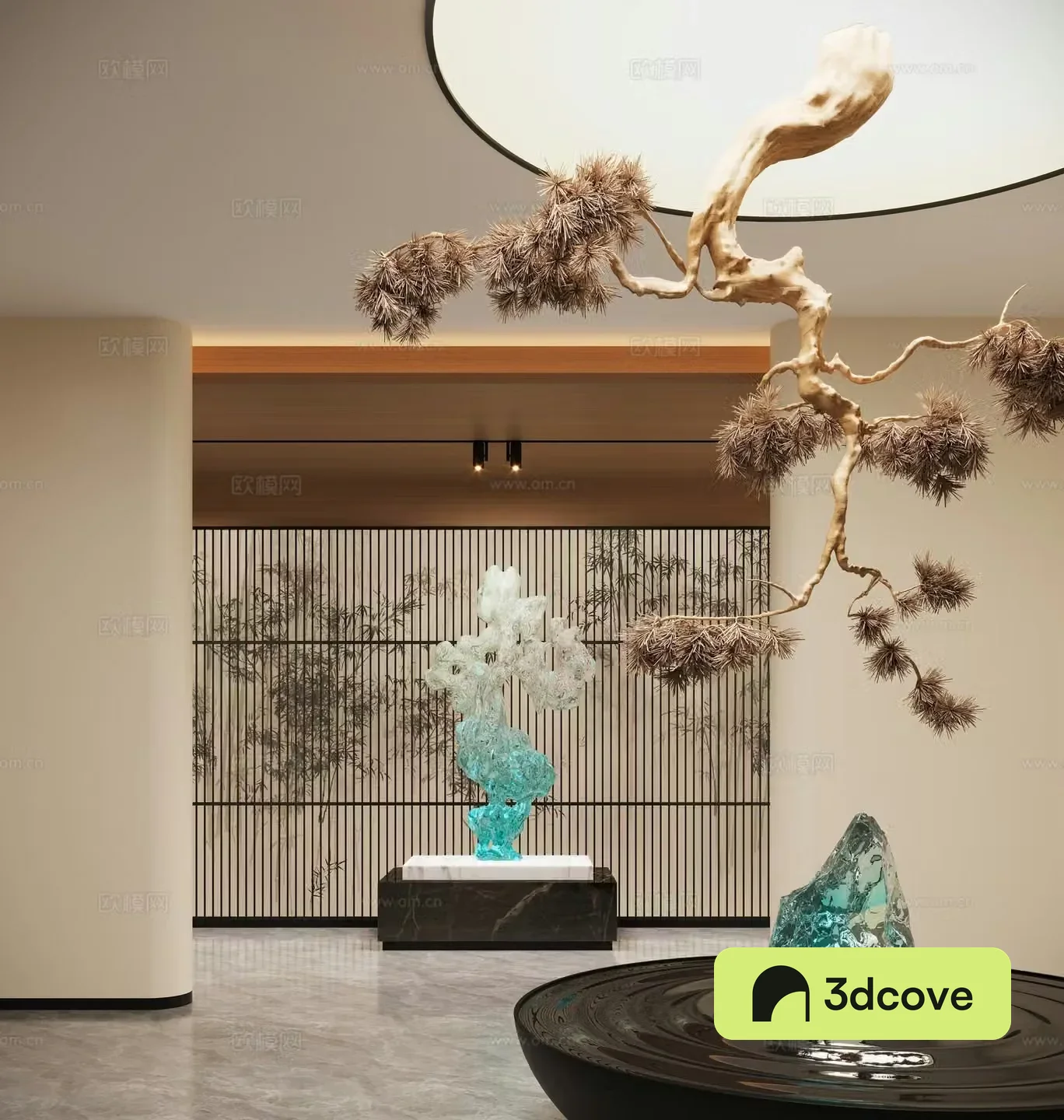 New Chinese interior landscape installation