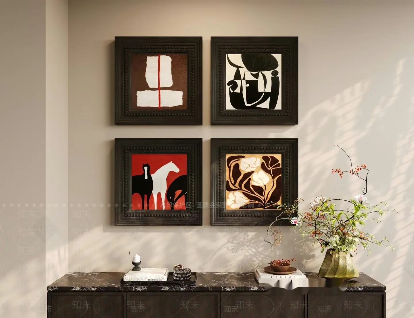 Modern Art Collection 3D Model – 2961 – VRAY Render