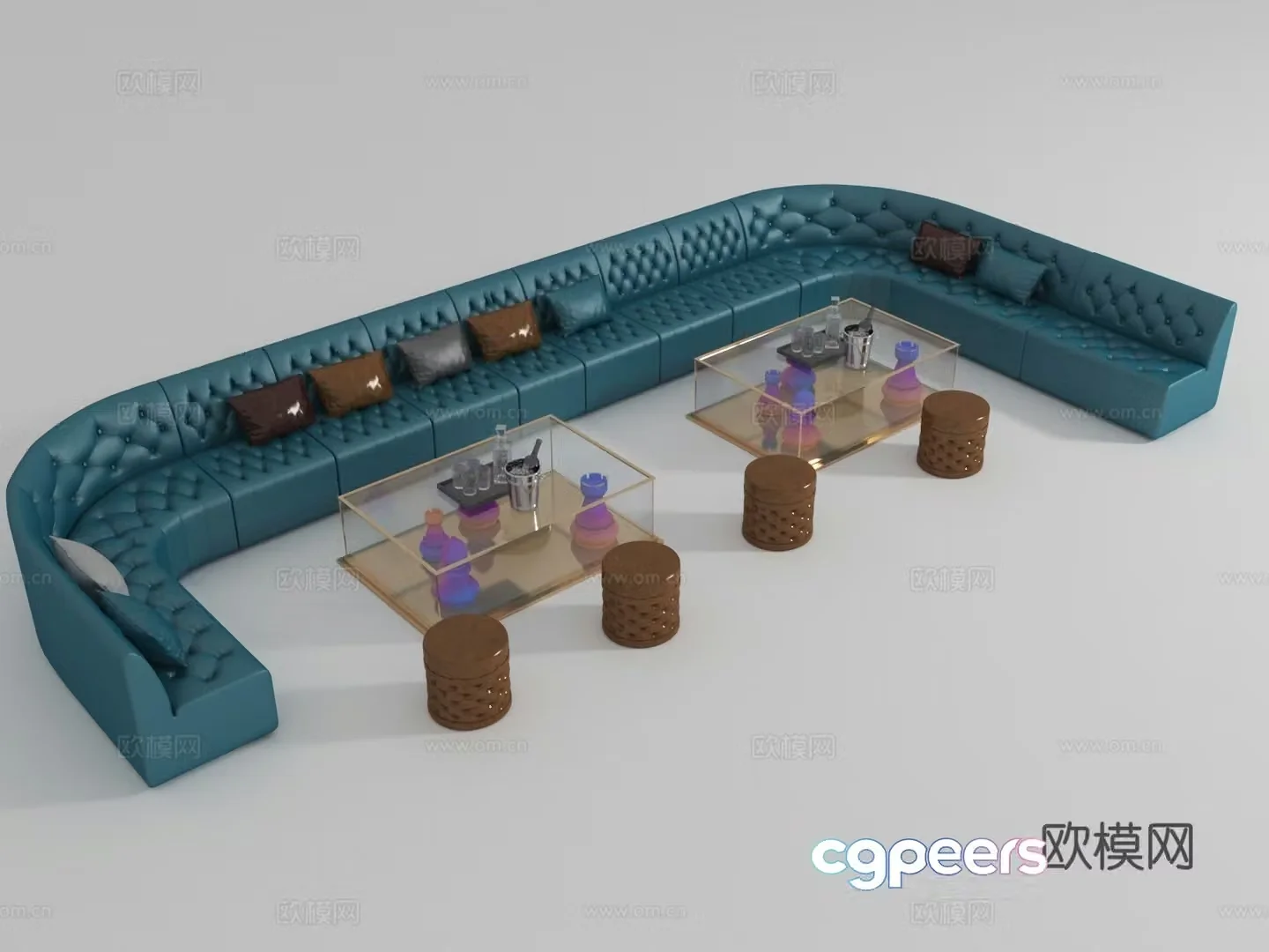 Card seat sofa box card seat 3D model