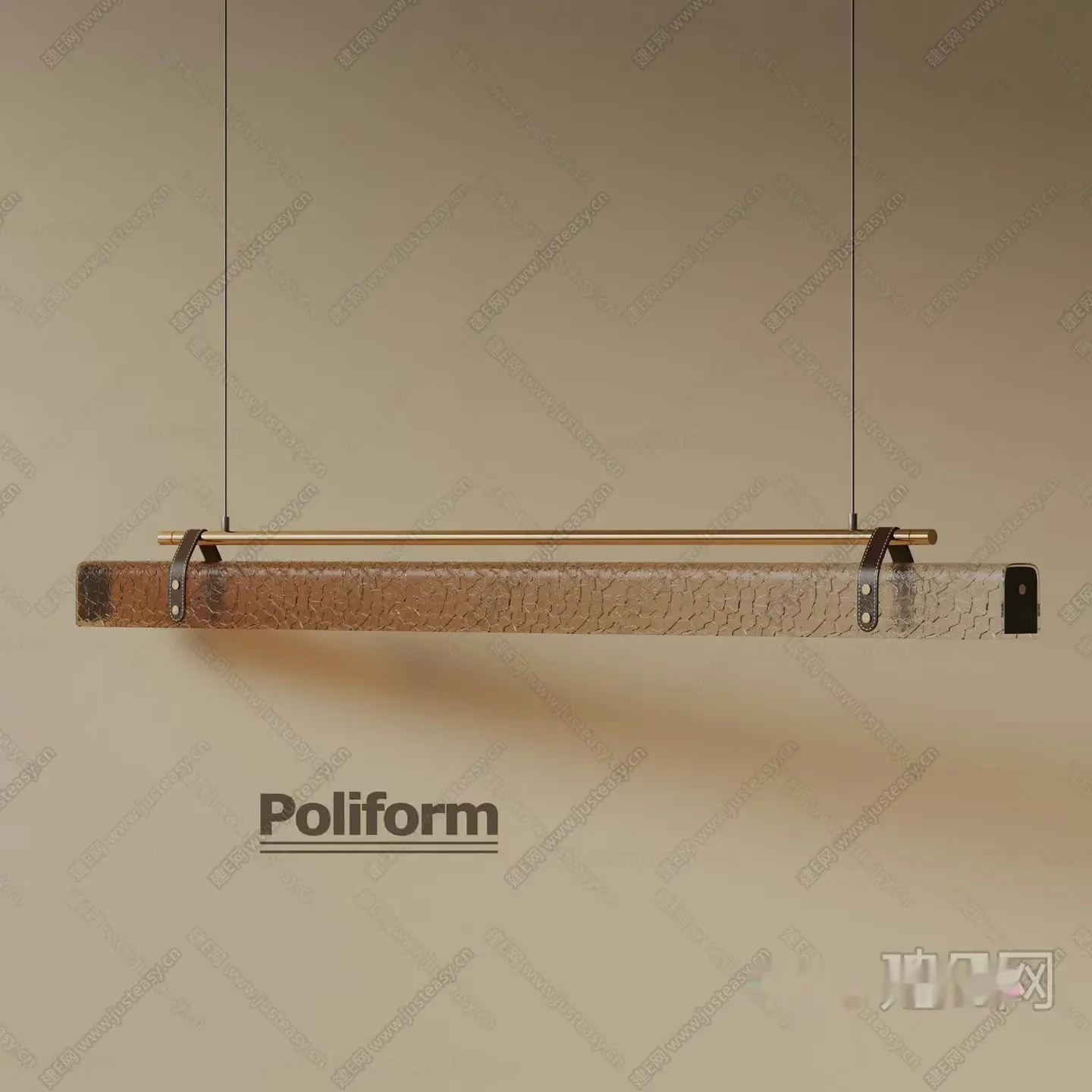 Gold Light Fixture 3D Model – 674 – VRAY Render
