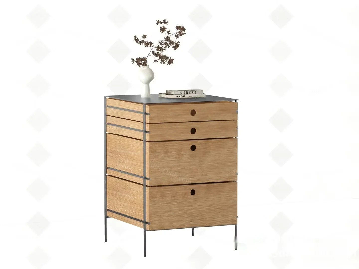 A Wooden Dresser 3D Model – 19396 – VRAY Render