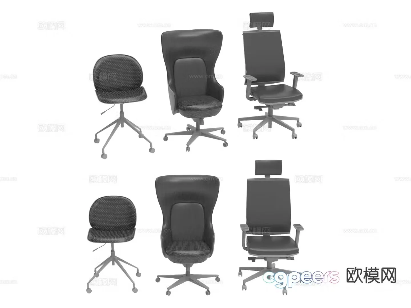 Simple office chair 3d model