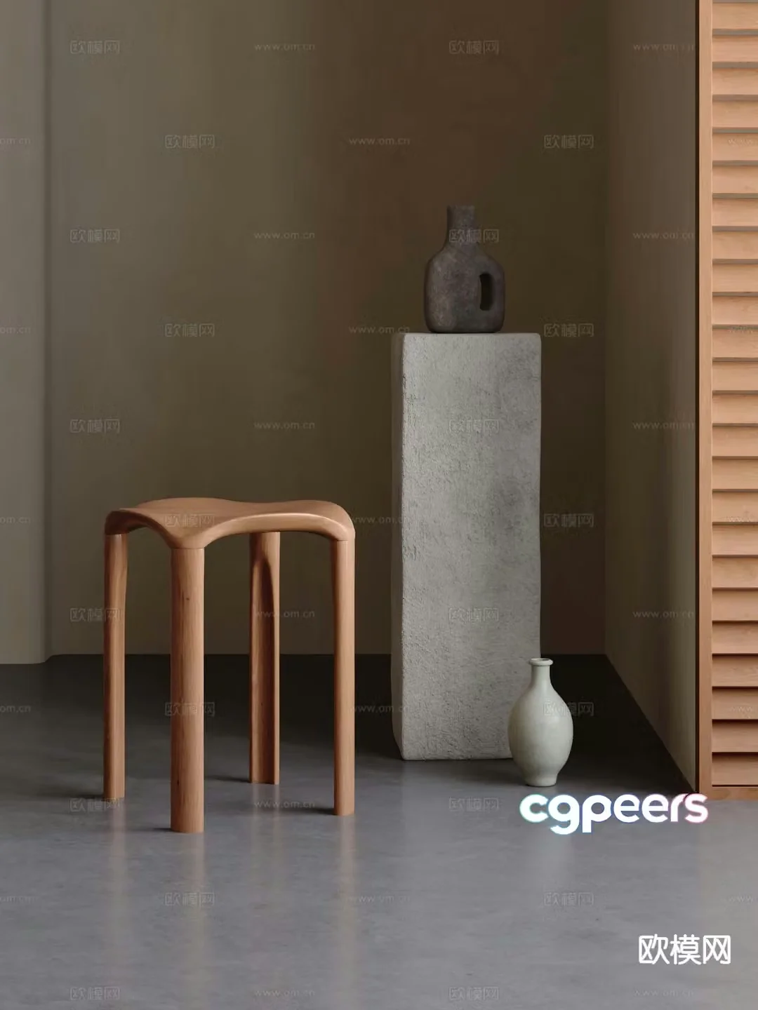Jing Jifeng single chair 3D model