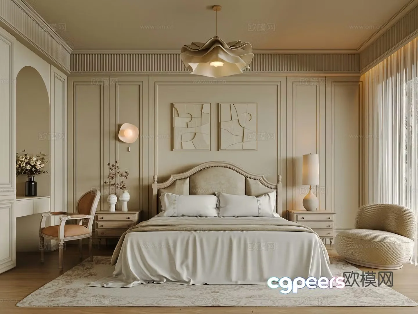 French bedroom 3d model
