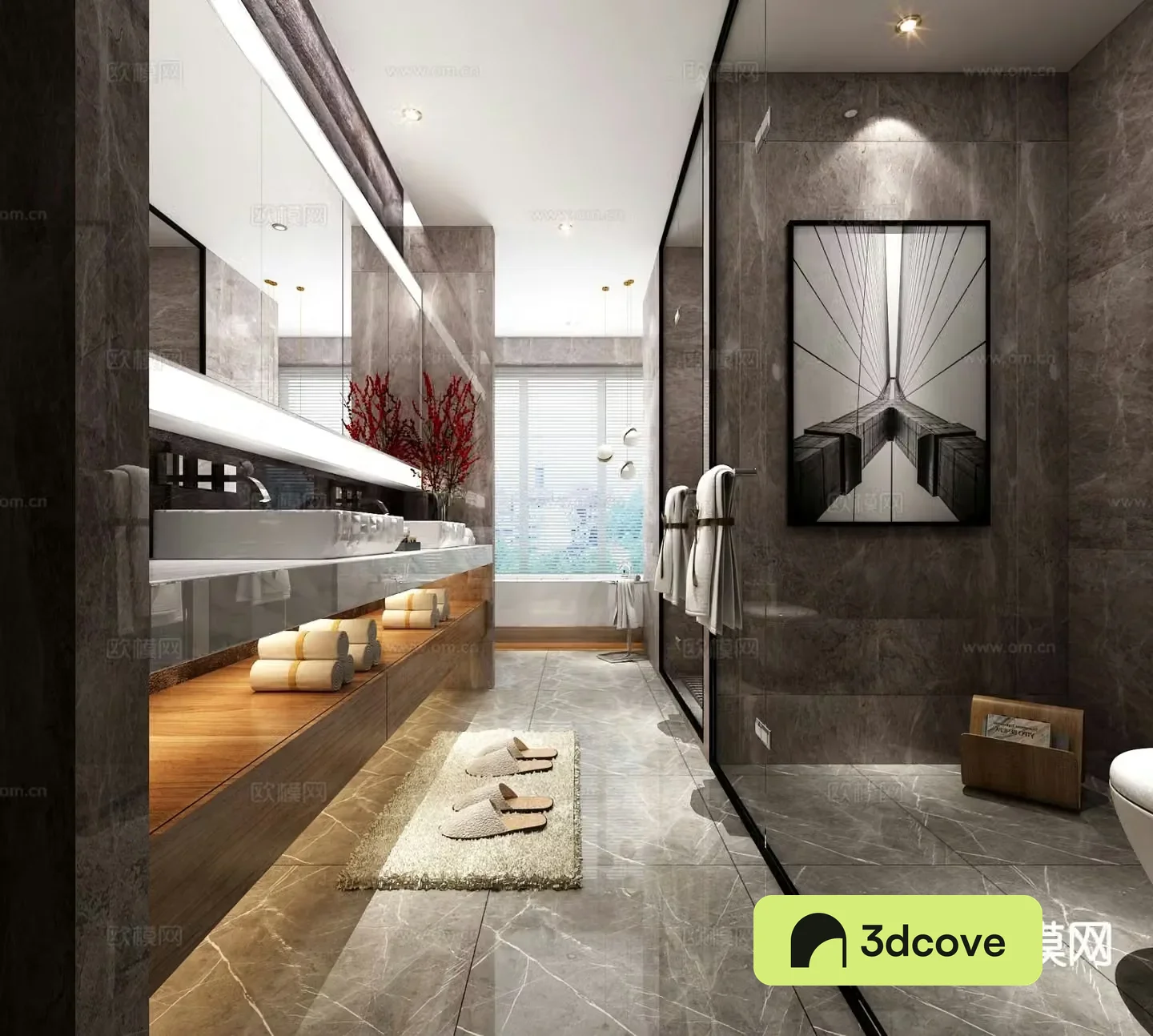 Modern bathroom toilet