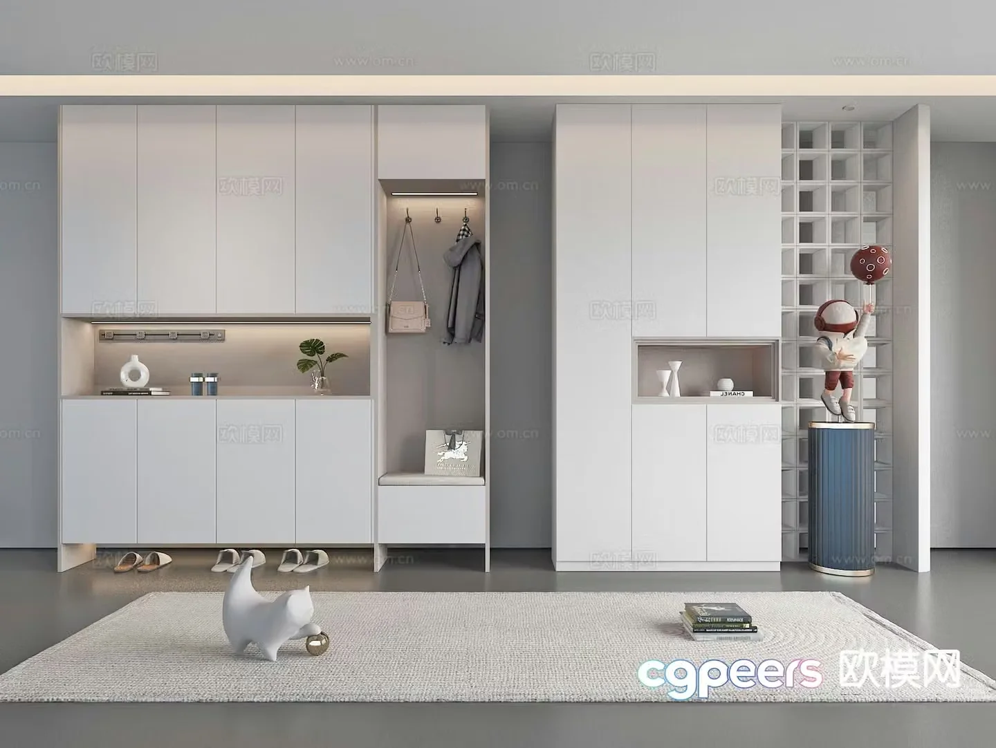 Entry shoe cabinet Entrance shoe cabinet 3D model
