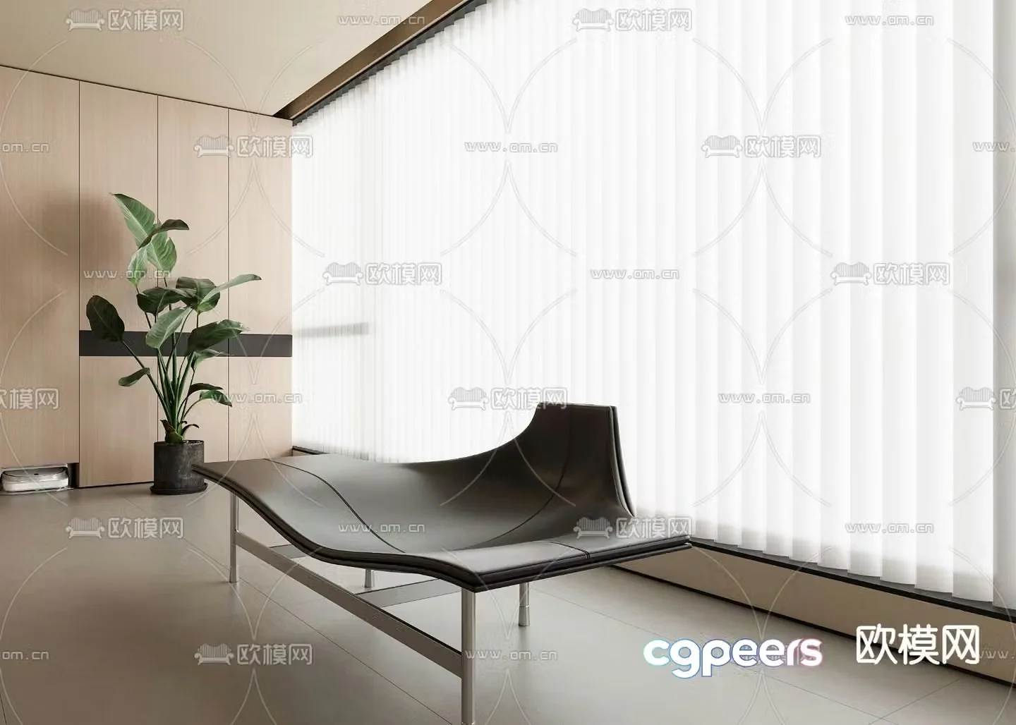 Modern special-shaped leisure chair 3d model