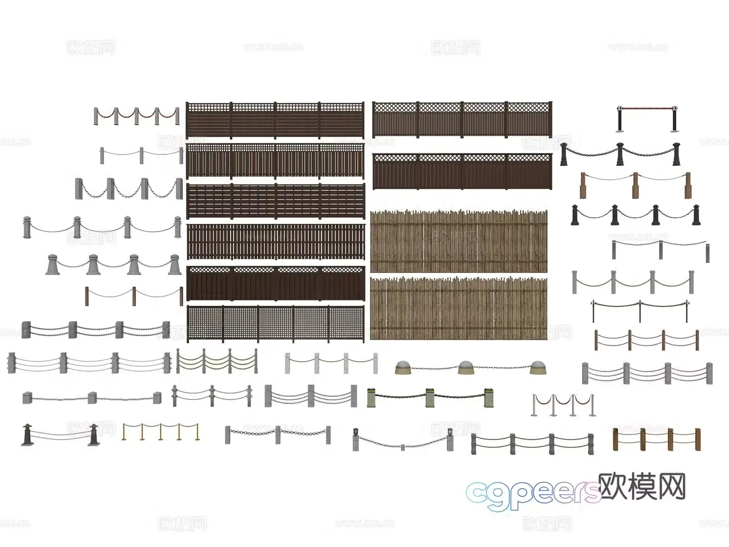 New Chinese railing 3D model