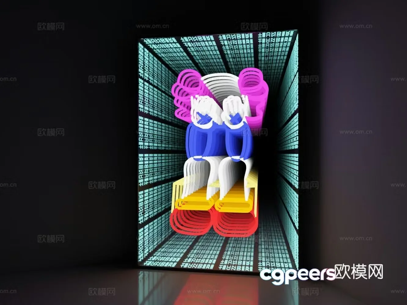 Modern internet celebrity abyss mirror 3D model