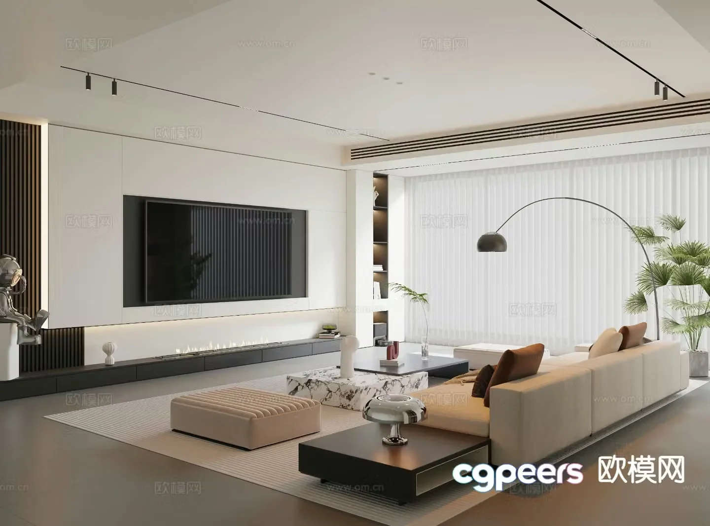 Italian living room 3d model