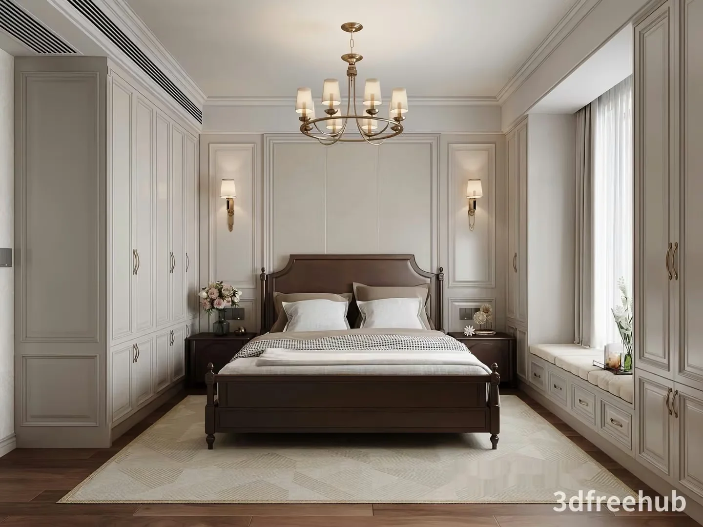 Cozy Bedroom 3D Model – 21275 – VRAY Render