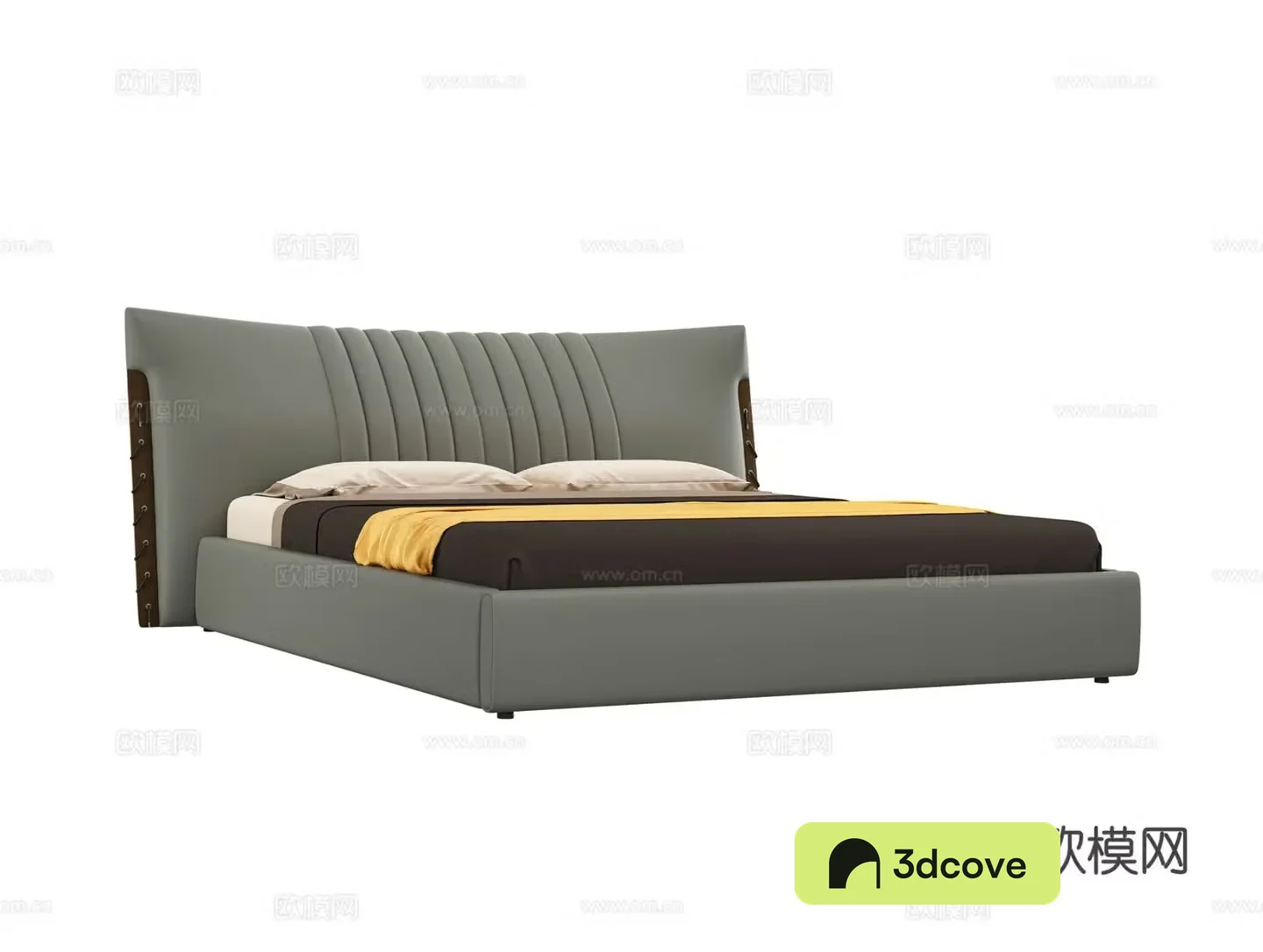 Italian light luxury double bed