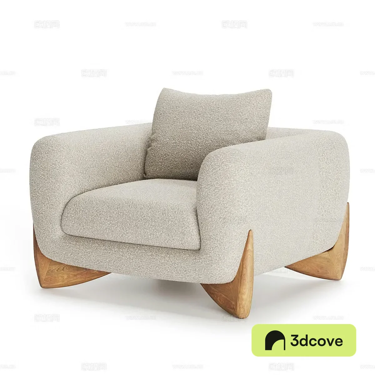 Modern single sofa Fabric sofa chair Fabric backrest chair Fabric armrest