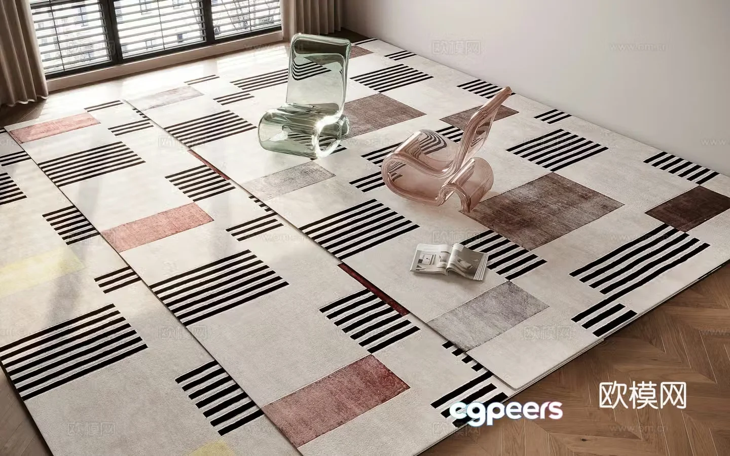 Modern carpet 3d model