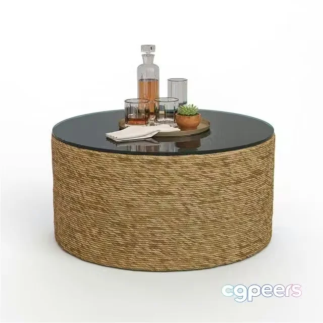 3ds Max Free – HARBOR Coffee Table + SOMERSET Glasses