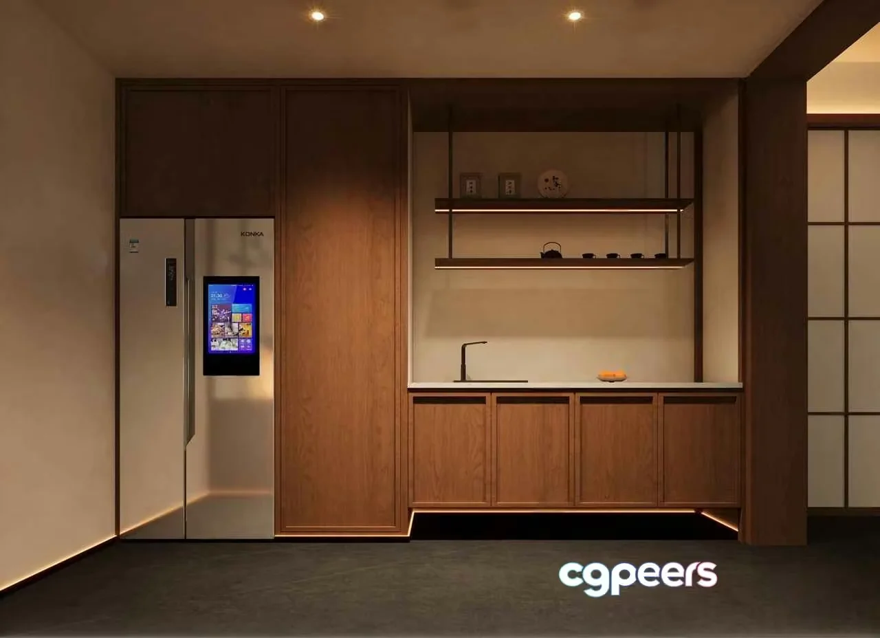 Modern Kitchen Setup 3D Model – 1711 – CORONA Render