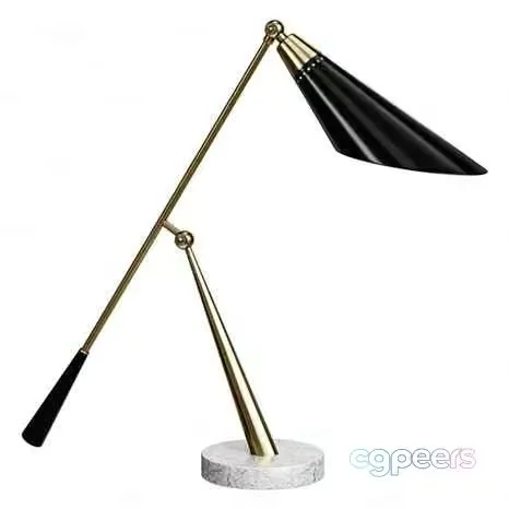 Gold And Black Lamp 3D Model – 14218 – CORONA Render
