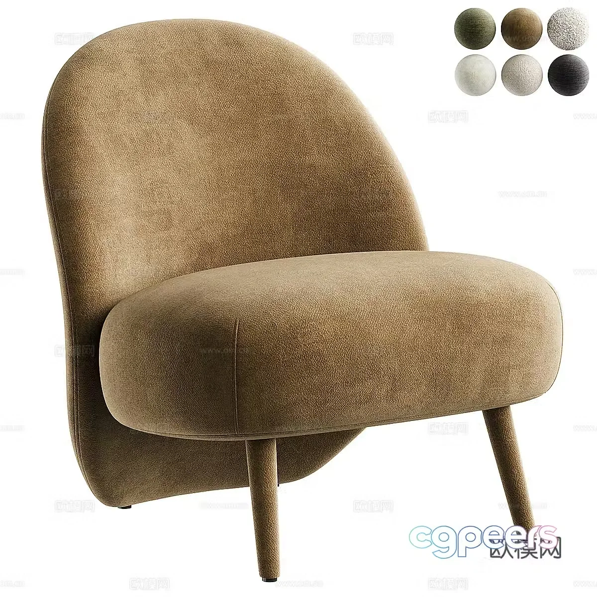 Sofa coffee table combination 3D model