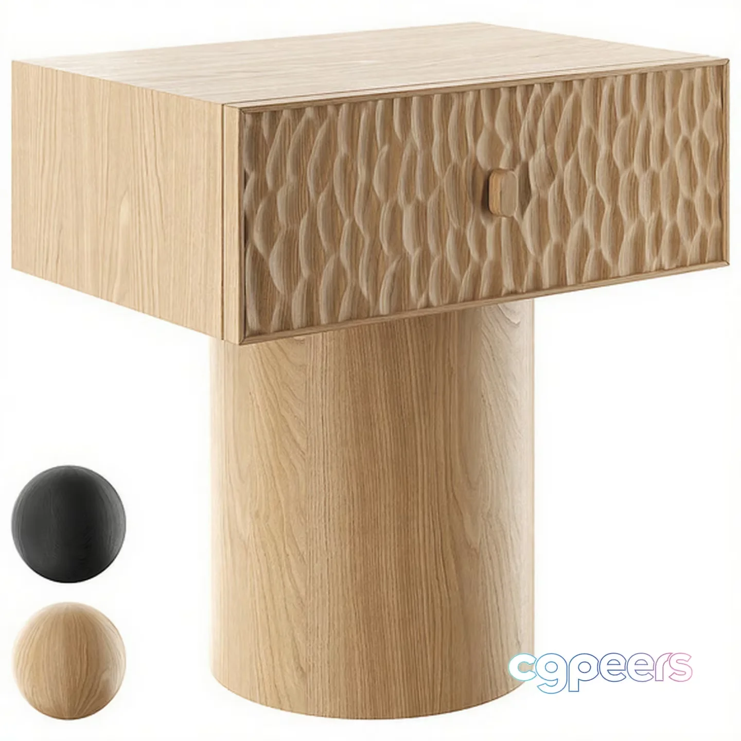 A Wooden Side Table 3D Model – 12301 – CORONA Render