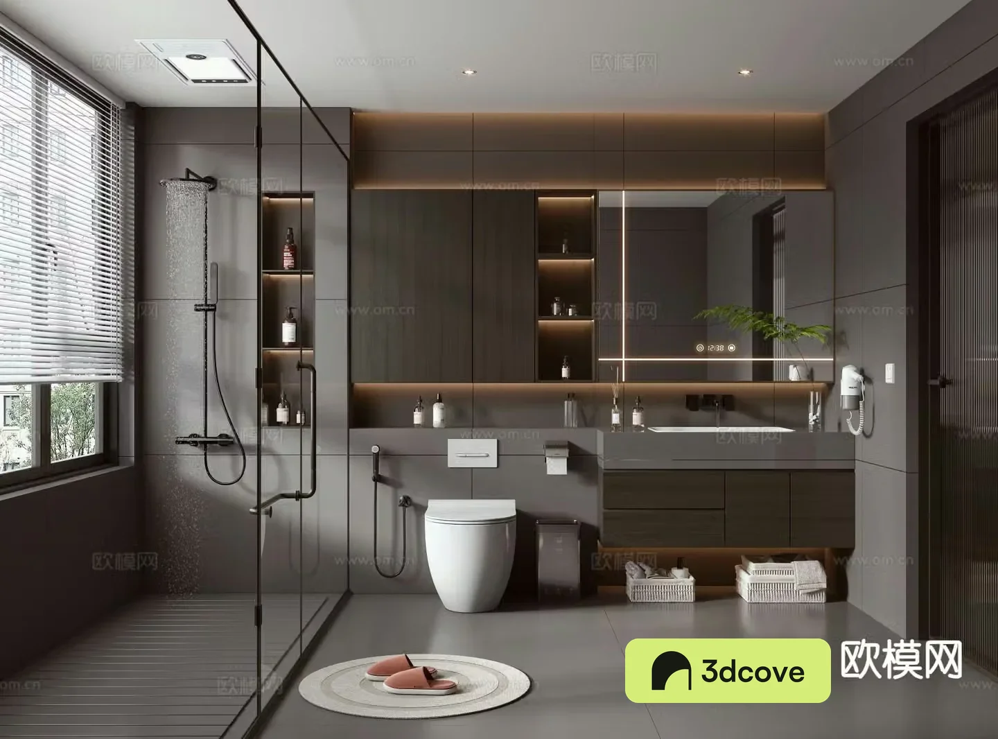 Modern bathroom toilet