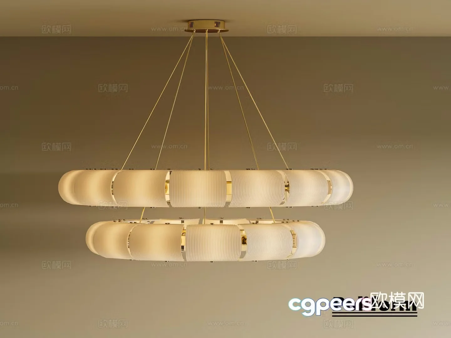 Modern Italian light luxury chandeliers French cream chandeliers Art deco chandeliers Bedroom Living Room chandeliers 3D model