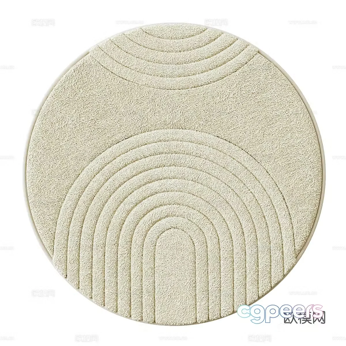 New Chinese HANSE round carpet 3D model