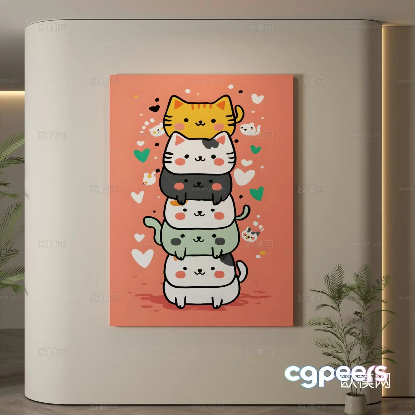 Modern hanging paintings Children’s room hanging paintings Children’s room decoration paintings Children’s room cartoon hanging paintings Cartoon decoration 3d model