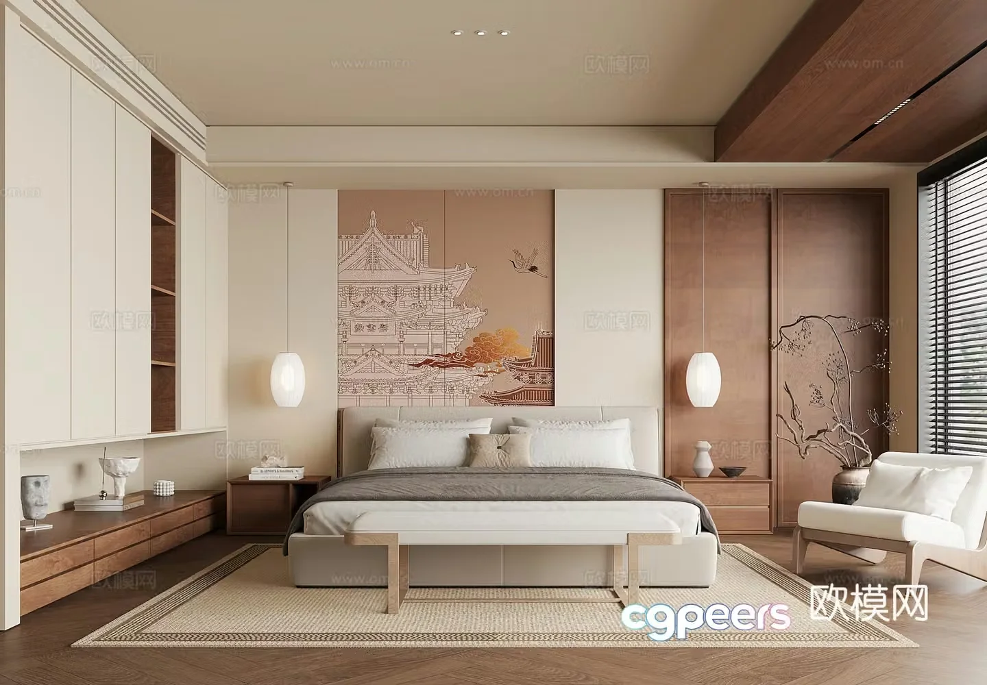 Song style home bedroom 3D model