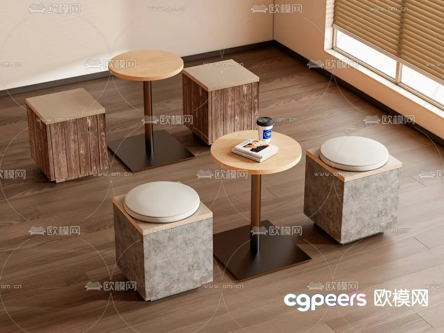 Leisure tables and chairs Negotiation tables and chairs 3d model