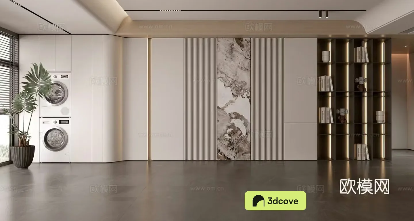 Modern sofa background wall balcony cabinet