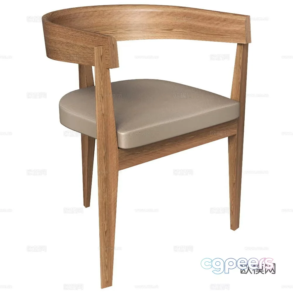 Wooden Chair 3D Model – 413 – VRAY Render