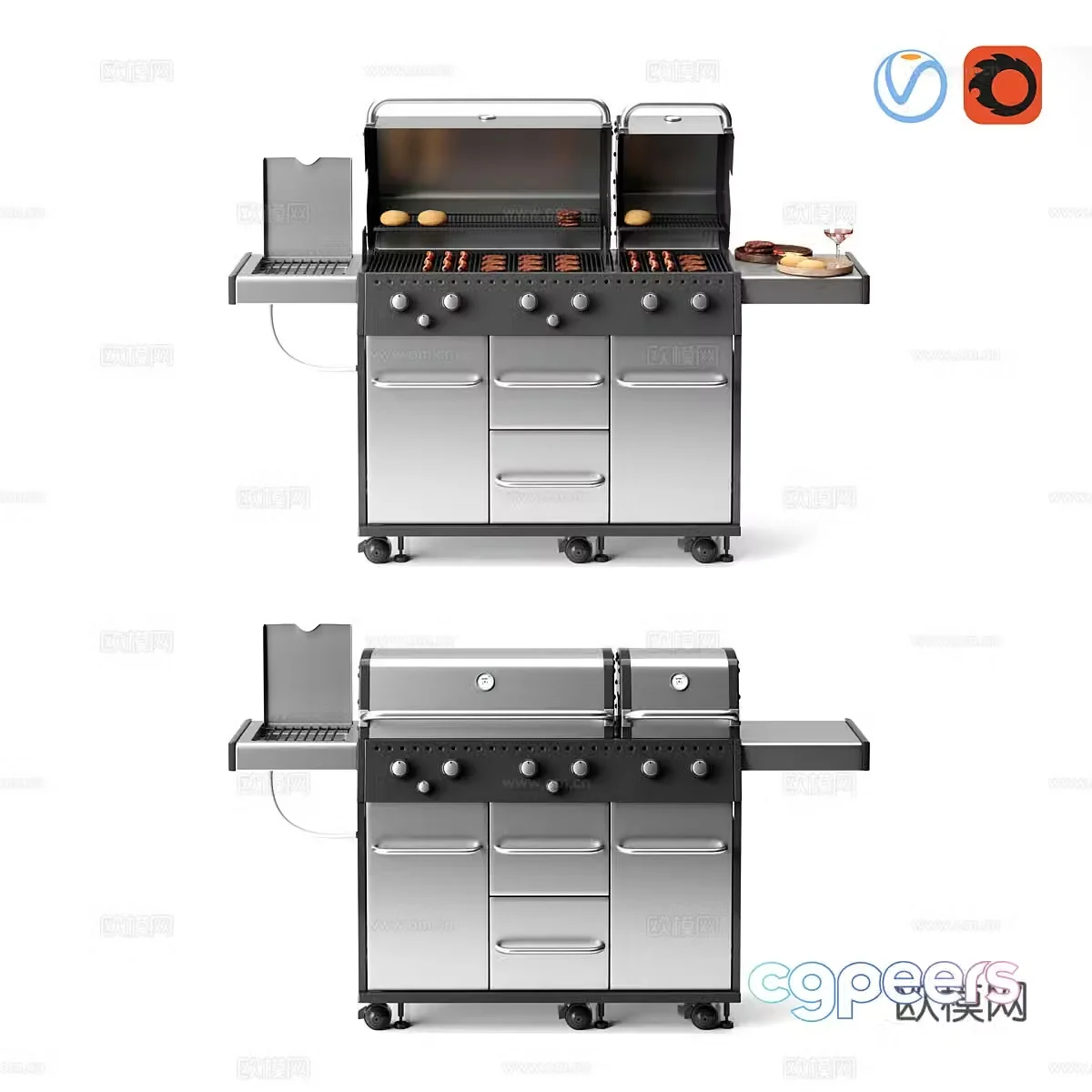 BBQ Grill Grill Oven Kitchen Oven Outdoor Oven Outdoor Grill Grill Garden 3D Model