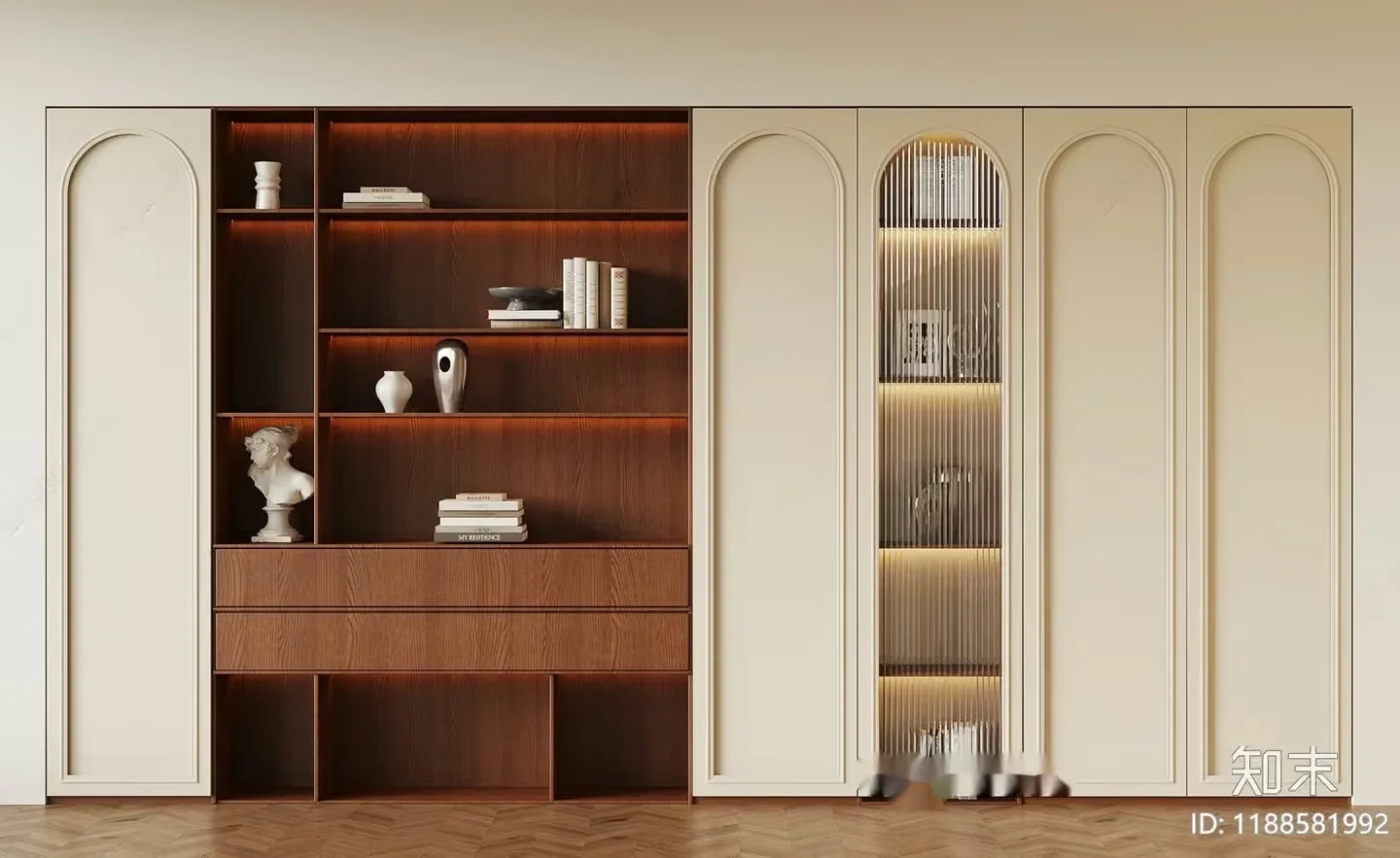Modern Shelving Unit 3D Model – 17312 – VRAY Render