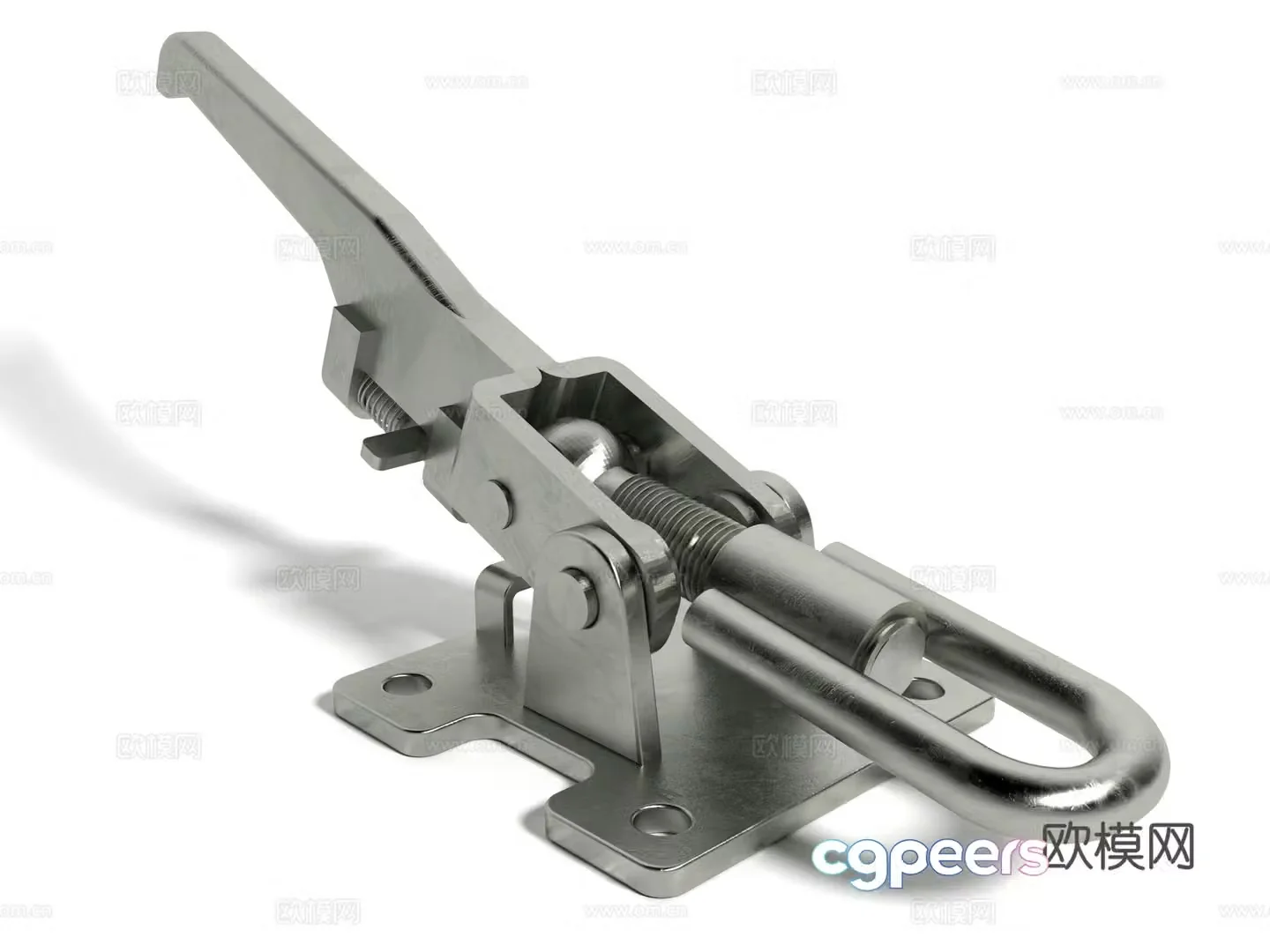 Modern style latch lock 3d model