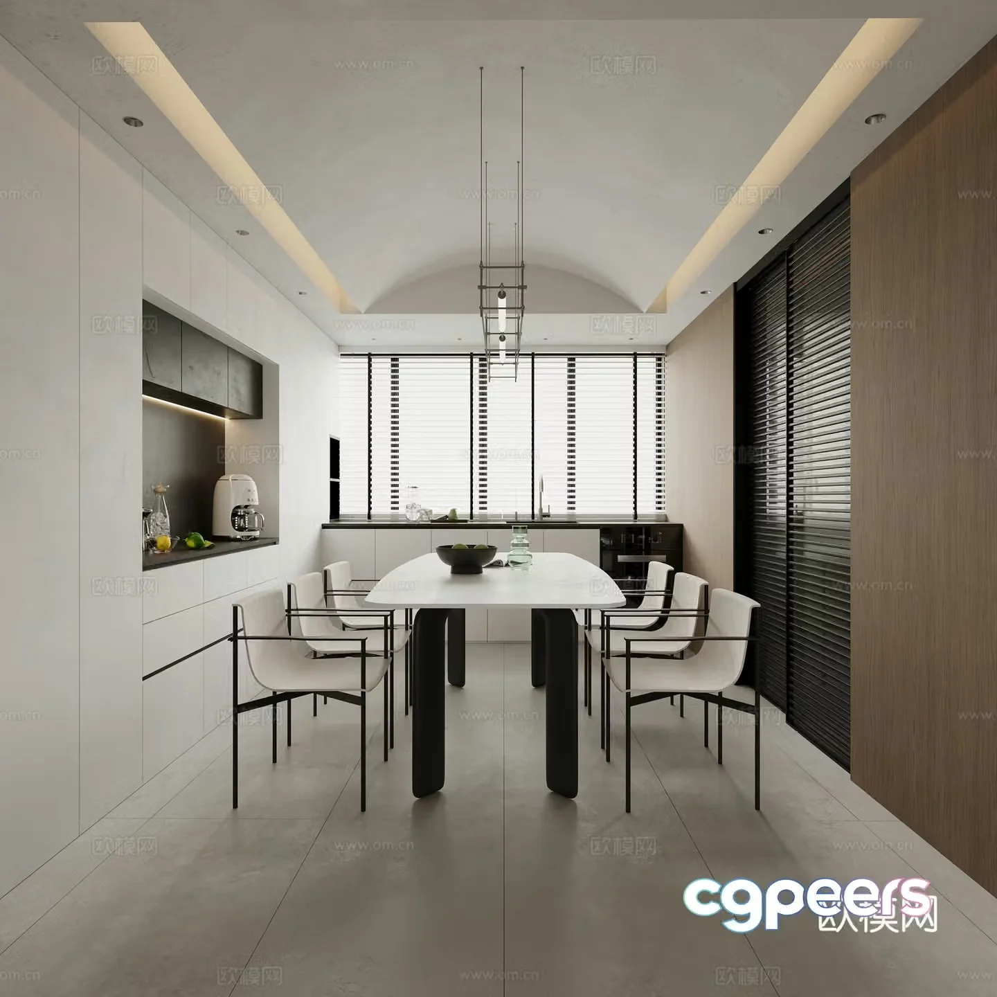 Modern restaurant 3d model