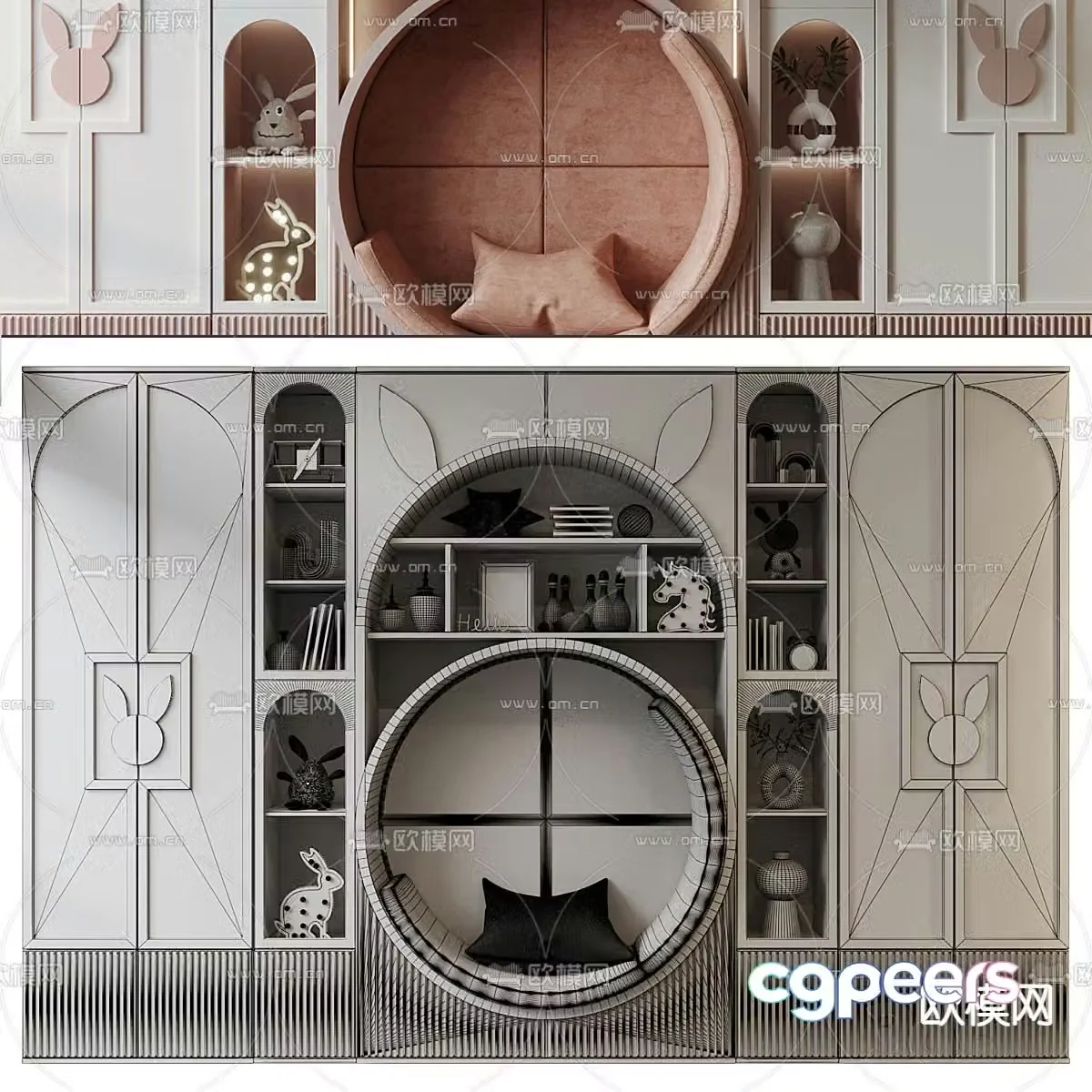 Children’s wardrobe wardrobe toy cabinet 3d model