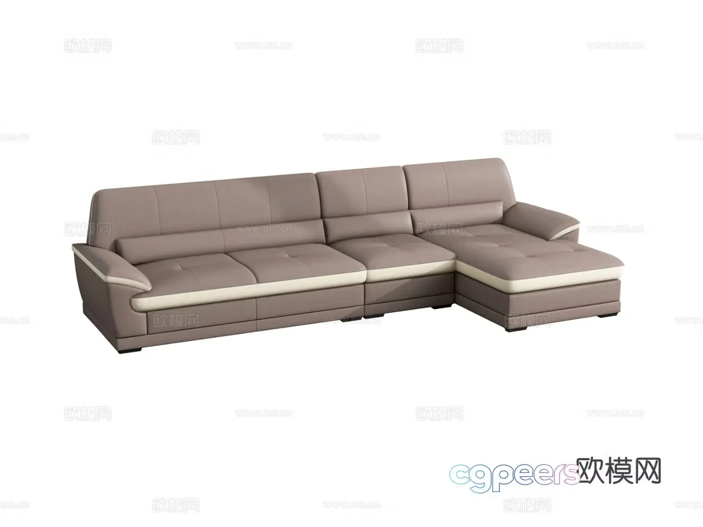 Three seater sofa corner sofa 3d model