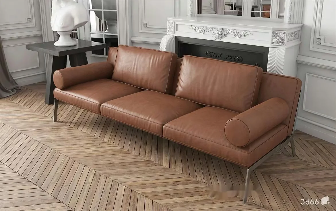 Modern Leather Couch 3D Model – 21101 – VRAY Render