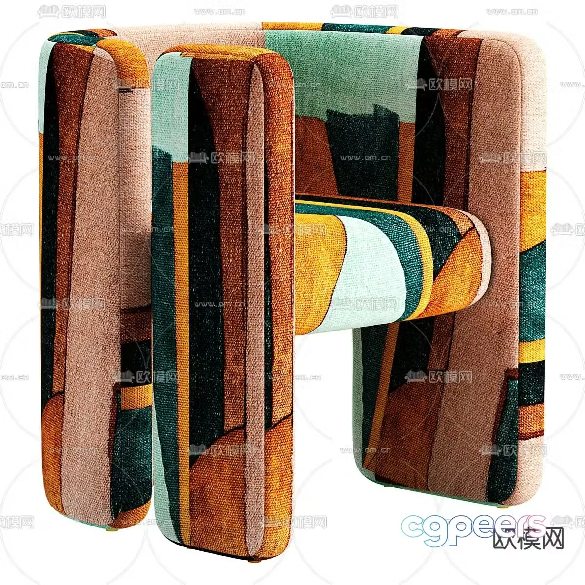 Fairfax chair lounge chair 3d model