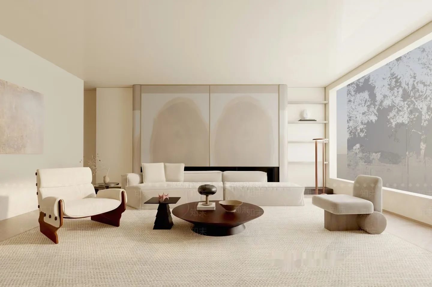 Modern Living Room 3D Model – 13358 – VRAY Render