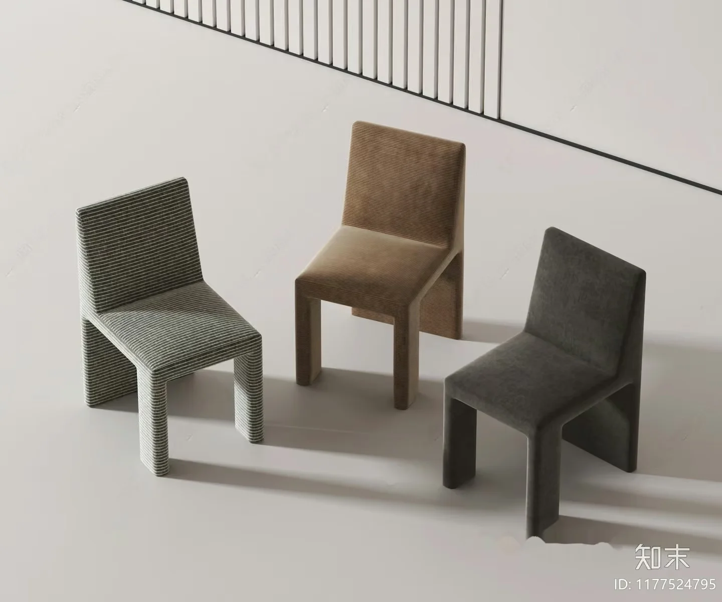Modern Minimalist Chairs 3D Model – 18258 – VRAY Render