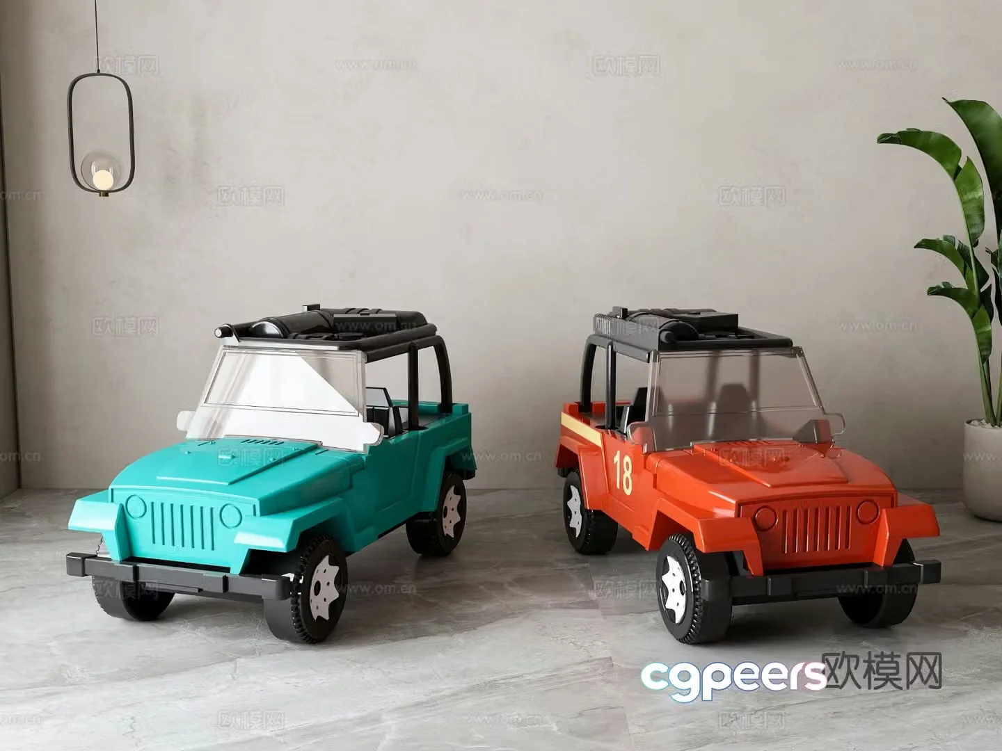 Modern children’s toy car 3d model