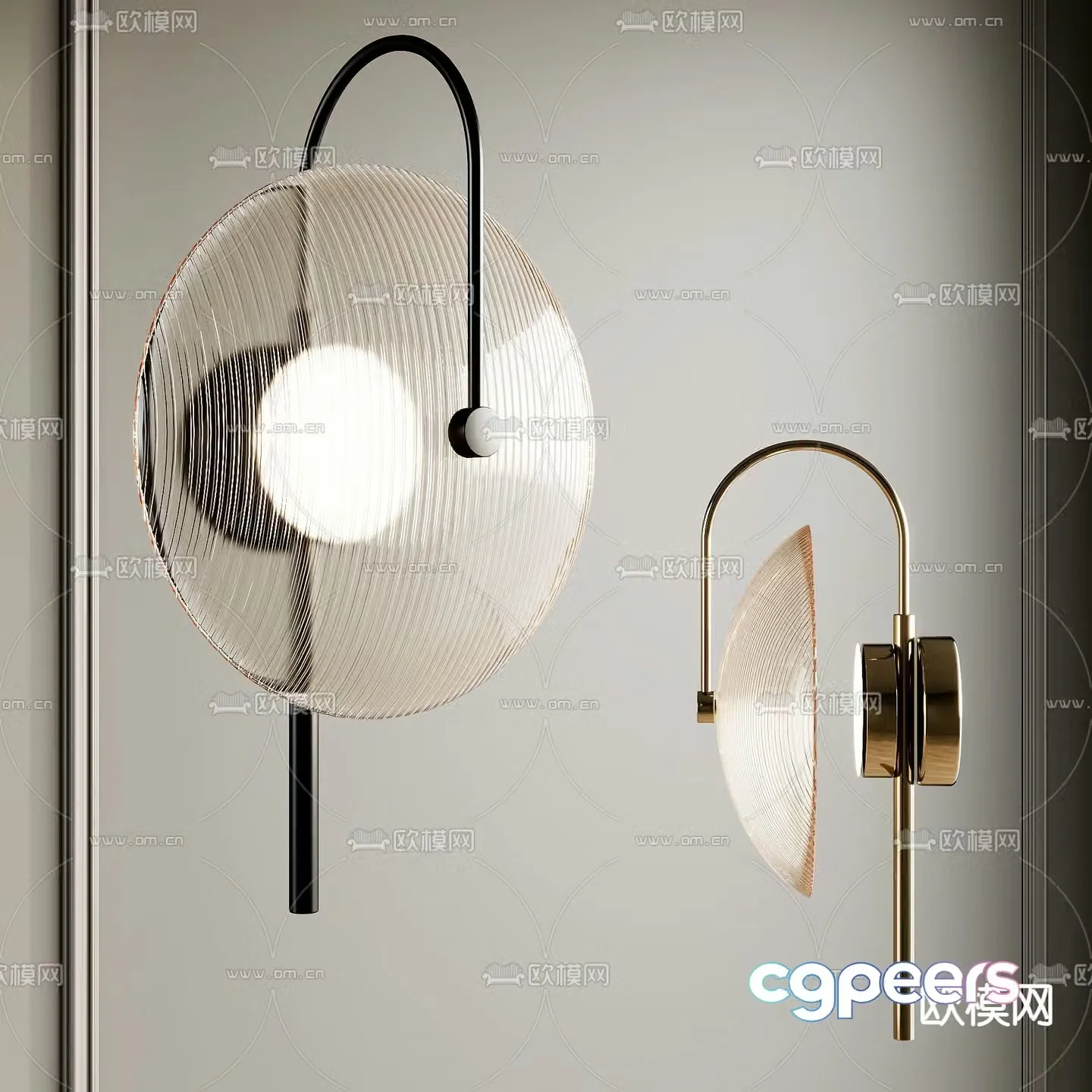 Glass wall light 3d model