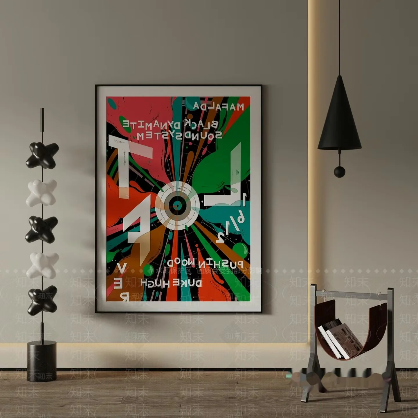 Abstract Art Print 3D Model – 23196 – VRAY Render