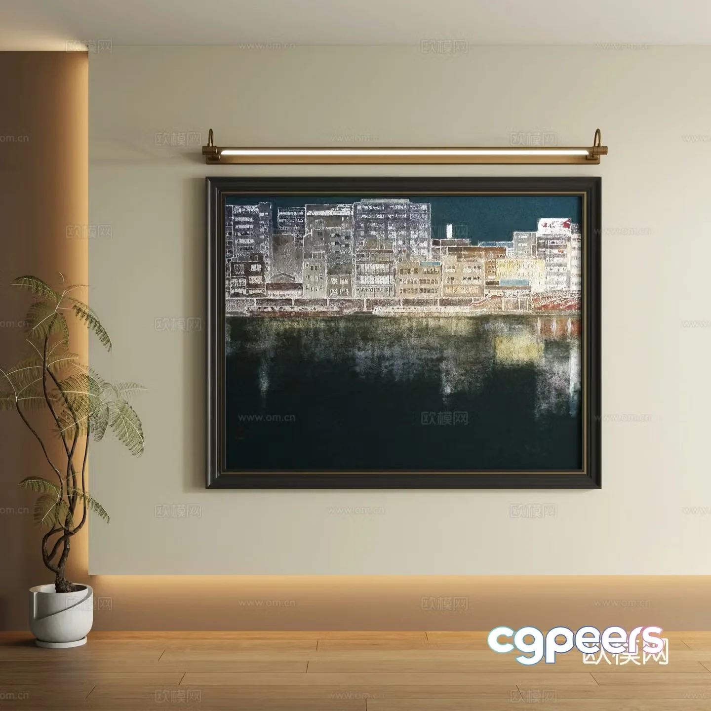 Modern decorative painting 3d model