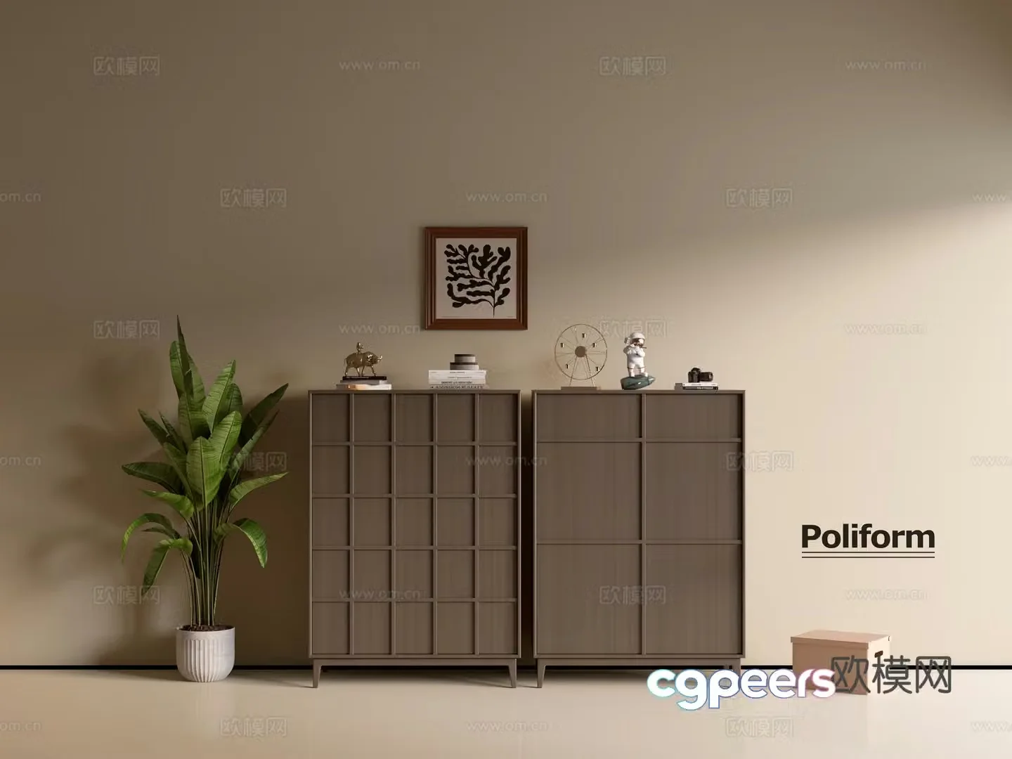 Modern wood grain cabinet ins wind minimalist wind cabinet whole cabinet sideboard balcony cabinet storage 3D model